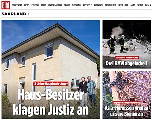 Online Artikel vom Saarland vom 02.11.2023 - Haus-Besitzer klagen Justiz an